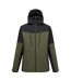 Mens Highton Two Tone Waterproof Stretch Insulated Jacket Dark Khaki Black Regatta-2