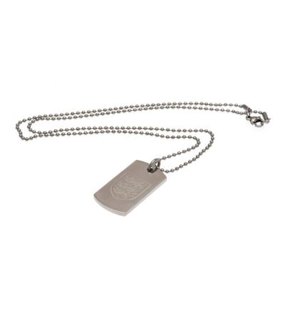 England FA Engraved Dog Tag And Chain (Silver) (One Size)