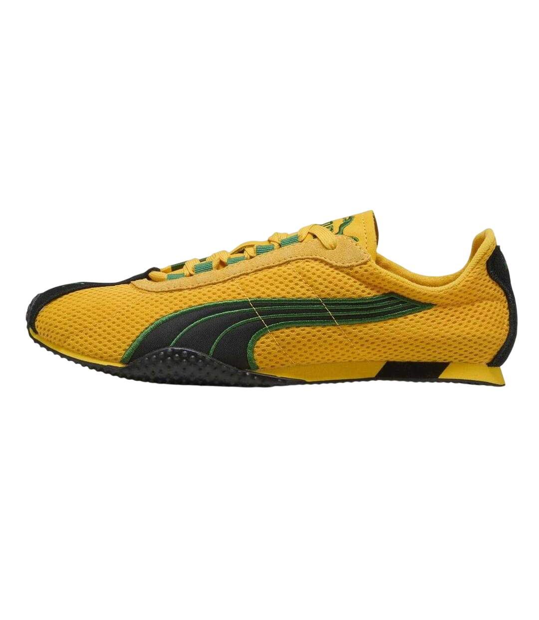 Mens Suede Low Trainers Yellow Green Puma-2