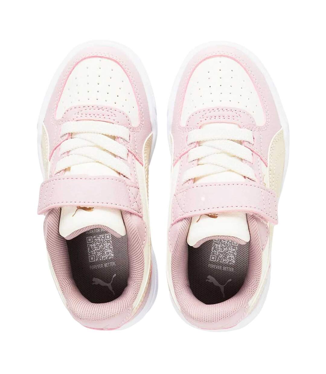 Childrens/kids Caven 2.0 Logo Trainers White Puma-2