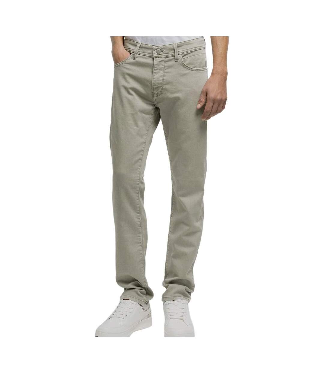Jean ajusté kaki homme teddy smith rock-1