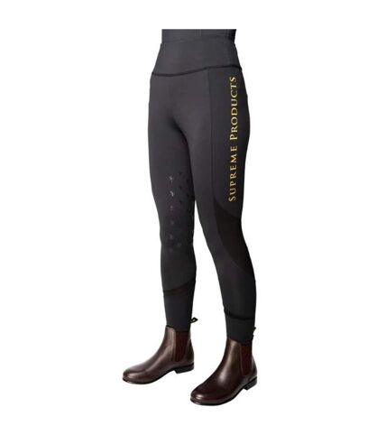 Supreme Products Womens/Ladies Show Rider Active Leggings (Black/Gold)