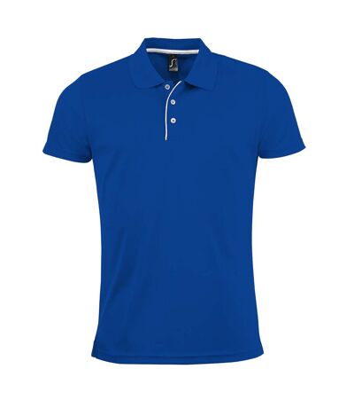 SOLS Mens Performer Short Sleeve Pique Polo Shirt (Royal Blue)