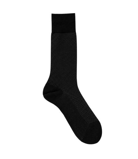 Lot De 2  Chaussettes Motif/style Pied-de-poule Homme Noir Boss