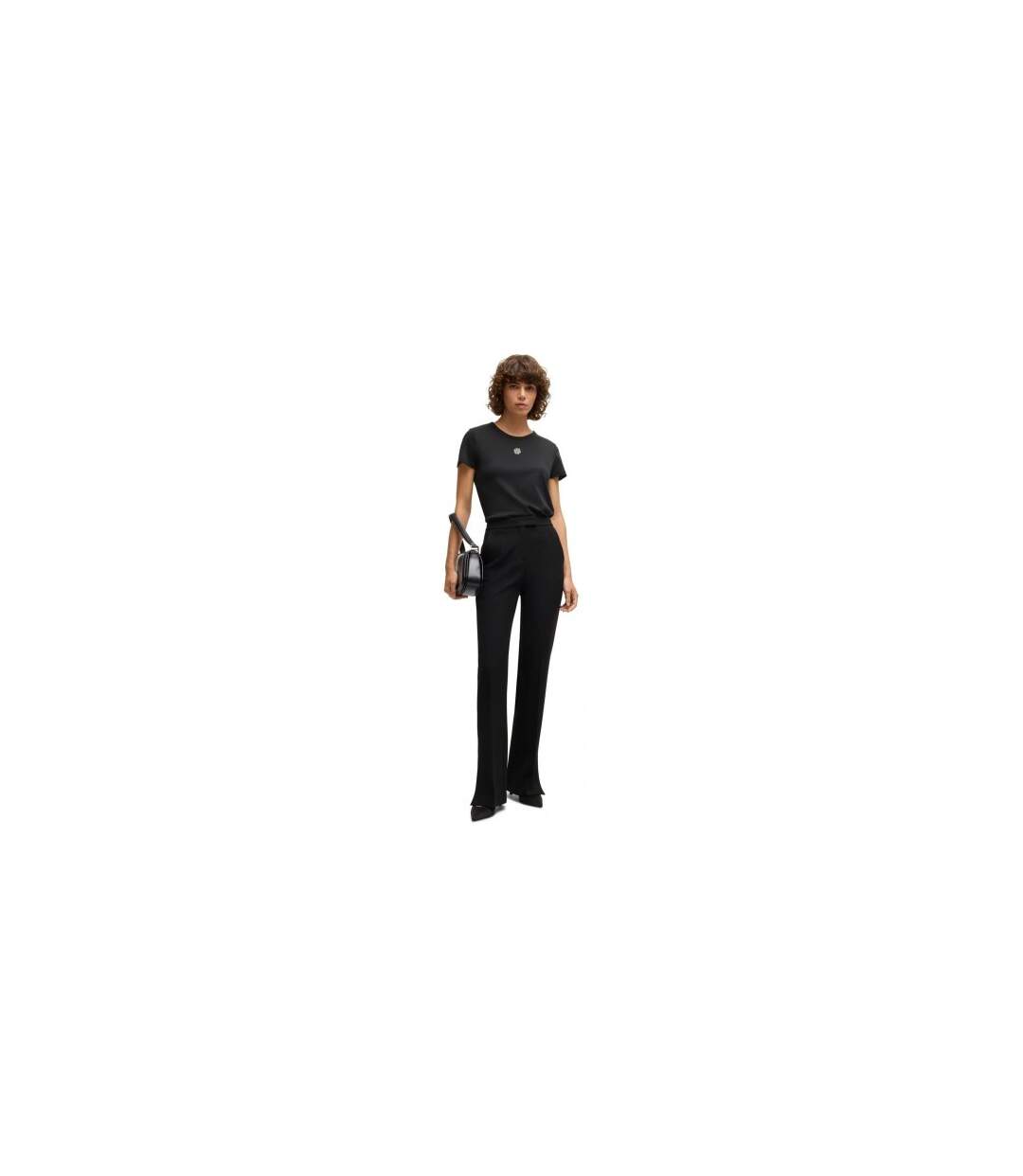 Womens/ladies Eventsa Logo T-shirt Black Boss-1