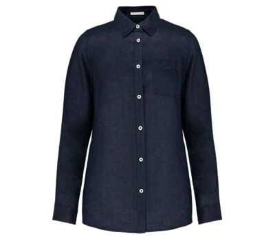 Chemise en lin - Femme - PATS505 - bleu marine