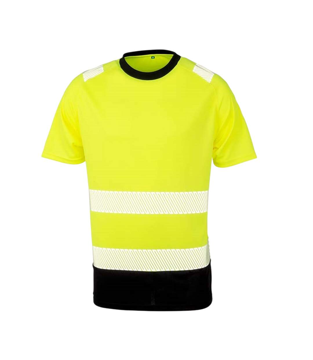 T-shirt Homme Orange Fluo Noir Result Genuine Recycled-1