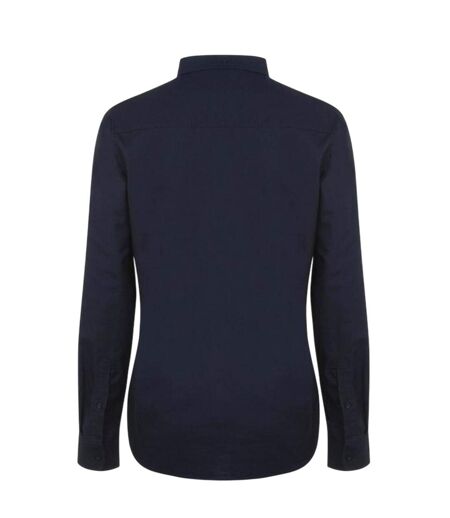 Mens Basic Oxford Cotton Button-down Shirt Blue Firetrap
