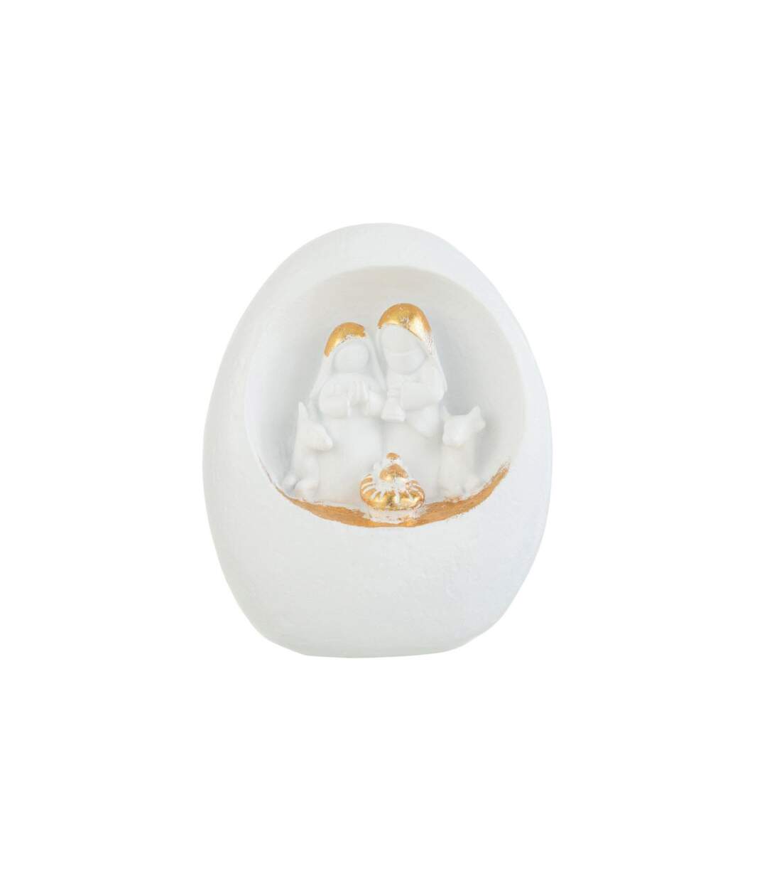 Crèche de Noël Design 3 Sujets 19cm Blanc-1