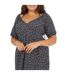 Robe Mi-longue Manches Courtes Motif/style À Pois Femme Noir Violet Brave Soul-4