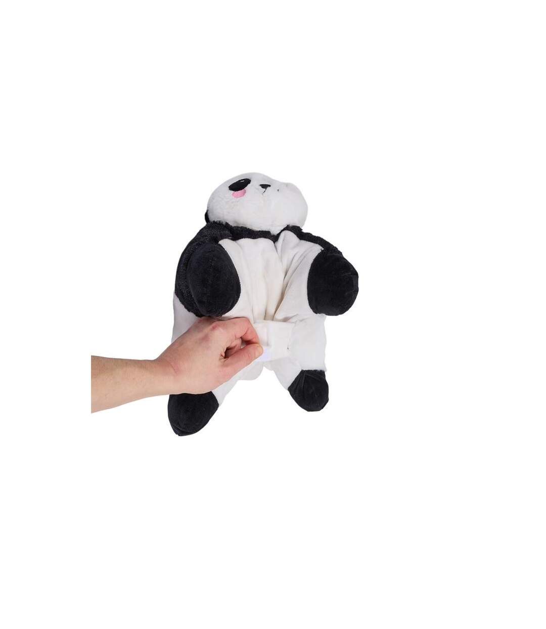Bouillotte Coussin Panda 34cm Blanc & Noir-5