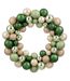 Couronne Boules de Noël Night 35cm Vert & Écru-1