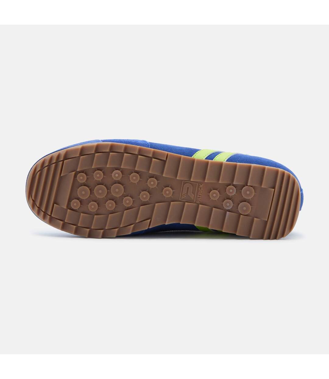 Mens Dijon Suede Running Trainers Blue Green Patrick-4