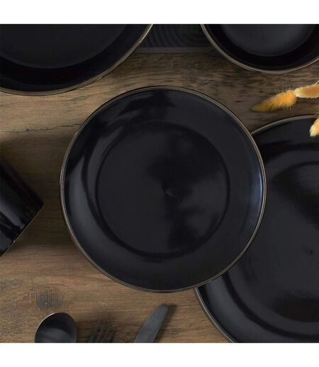 Lot de 6 Assiettes à Dessert Lounge 20cm Noir