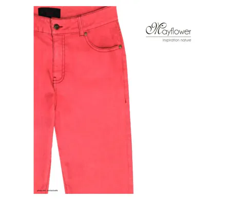 MAYFLOWER PANTF3002A - Pantalon ultra-stretch corail : confort absolu et style vitaminé
