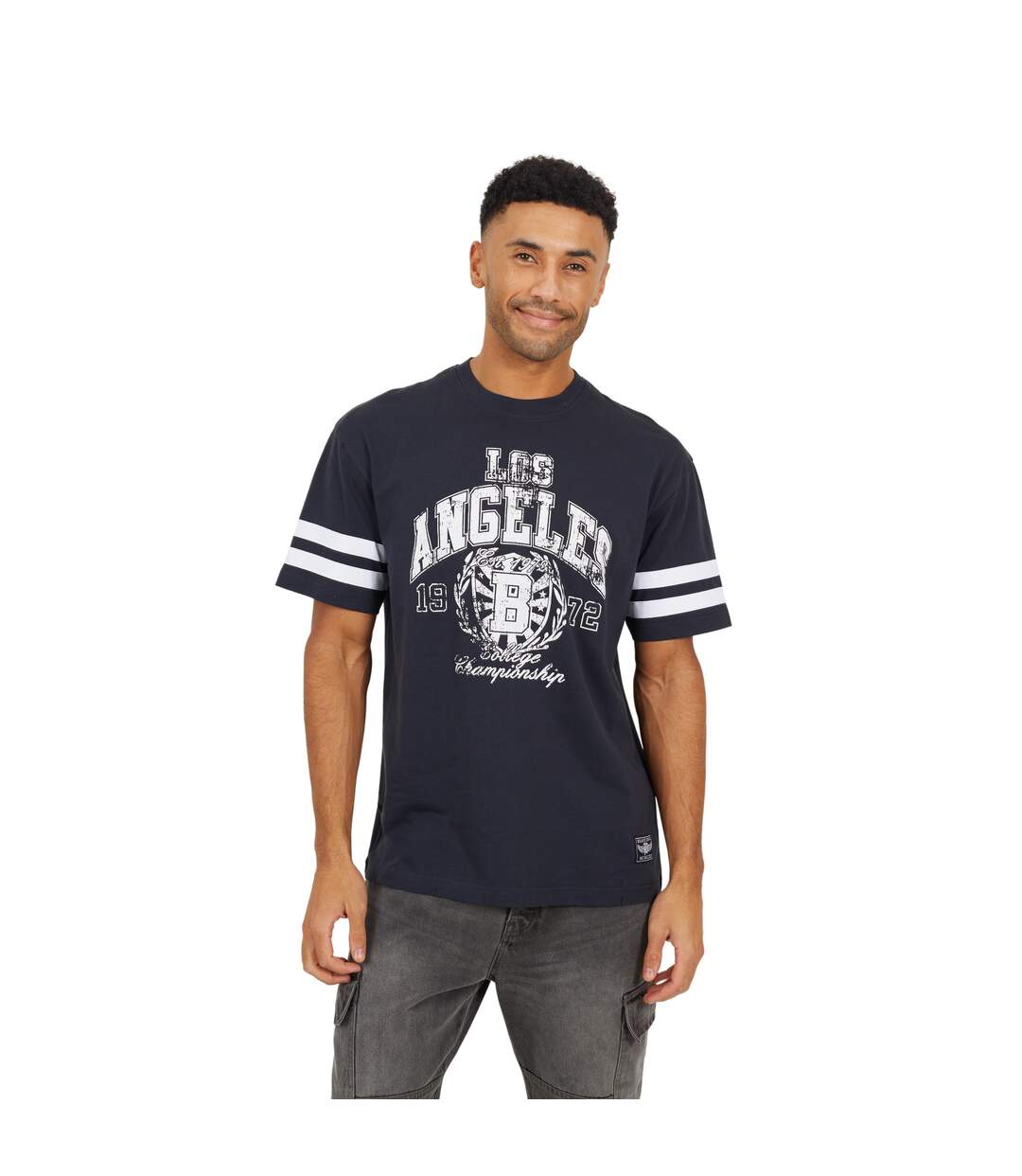 T-shirt Homme Bleu Marine Brave Soul-1
