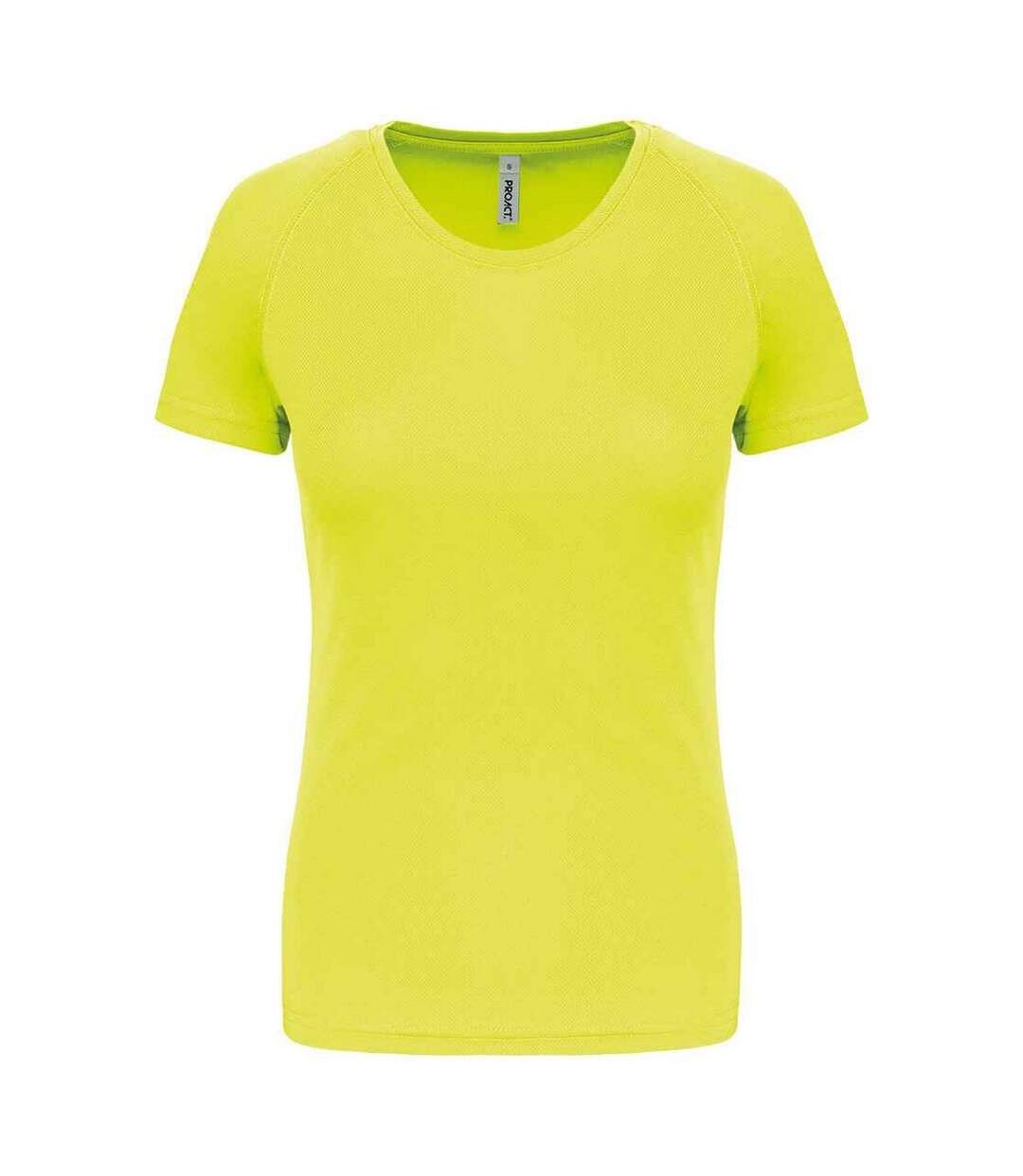 Womens/ladies Performance T-shirt Fluorescent Yellow Proact-1