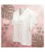 OZABI Pyjama Femme Short Satiné Boutonné Motif Zèbre Toucher Soie-3