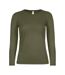 T-shirt Manches Longues #e150 Femme Vert Kaki B&C-1