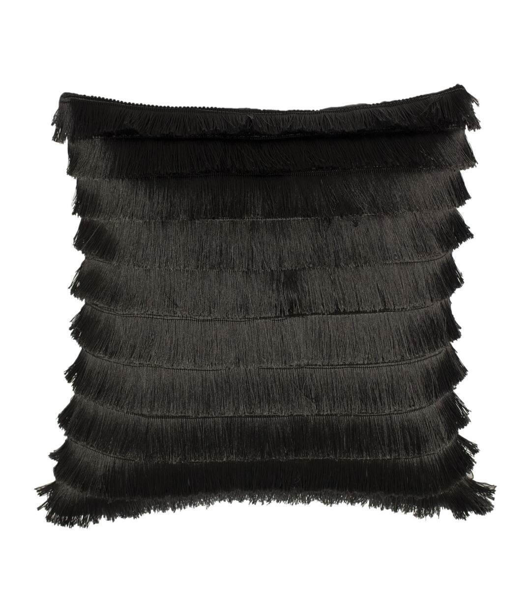 Flicker tiered fringe cushion cover 45 x 45 cm graphite Furn