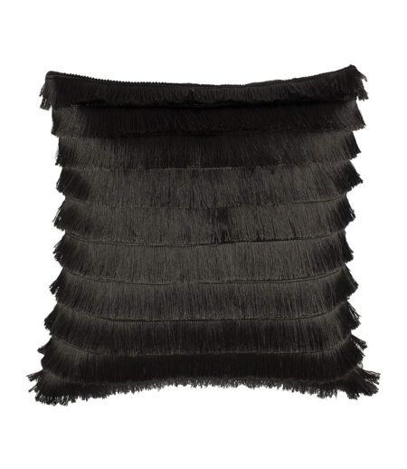 Flicker tiered fringe cushion cover 45 x 45 cm graphite Furn