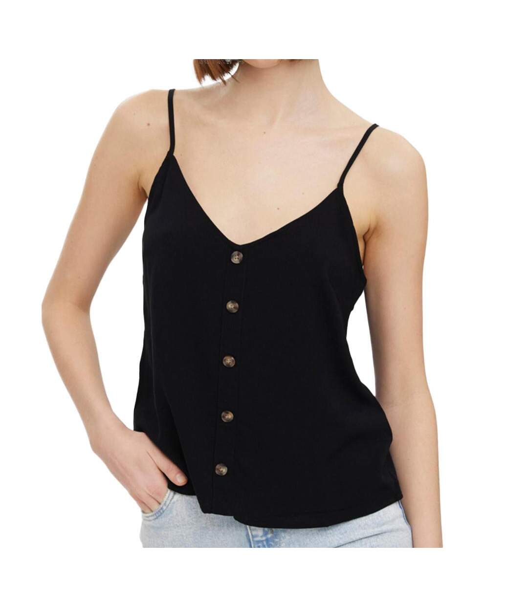 Débardeurs Noir Femme Vero Moda Vmvica Button - S-1