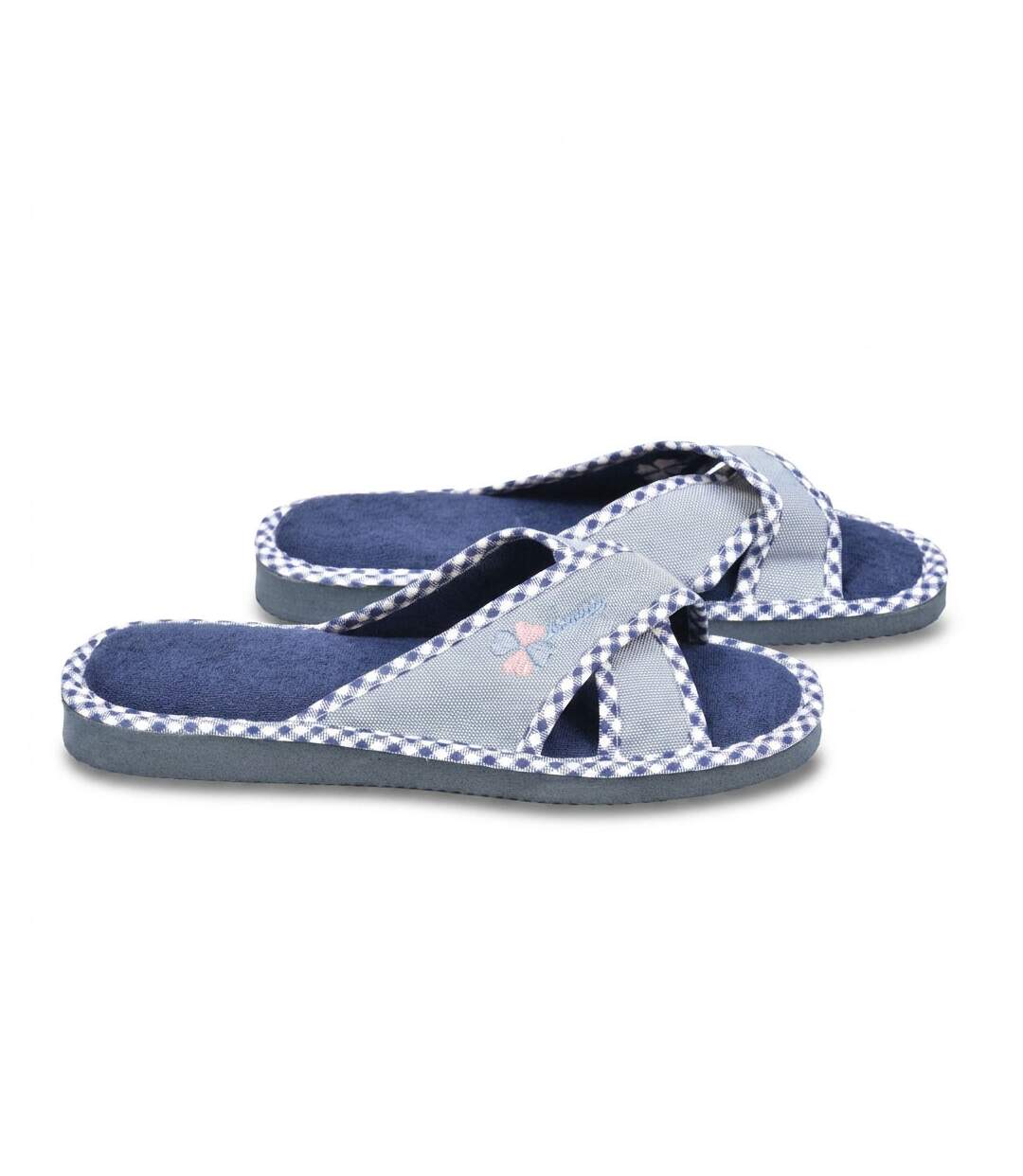 OZABI-Pantoufle Mule Femme Pack 2 Paires Sangles Croisees Imprimees-4