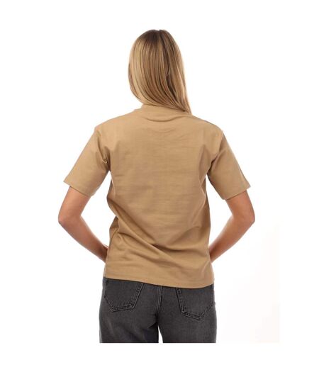 Womens/ladies For All T-shirt Brown Off White