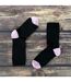 5 Pack Ladies Soft Top Cotton Rich Socks with Coloured Heel & Toe-3