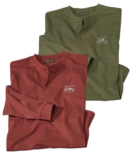 2er-Pack Henley-Shirts Countryside