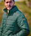 Men's Green Lightweight Padded Jacket - Water-Repellent 