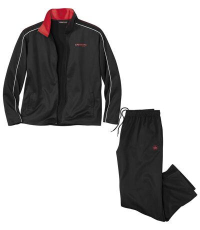 Men's Black Tracksuit - Elasticated Waistband