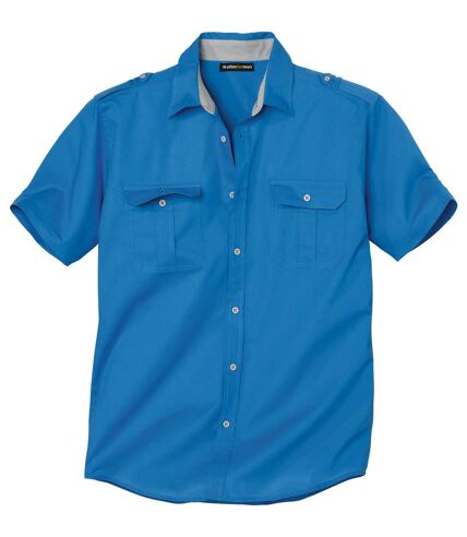 Men's Blue Aviator-Style Shirt