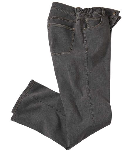 Men's Grey Semi-Elasticated Jeans