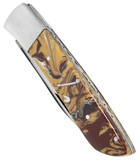 Marbled Resin and Steel Pocket Knife