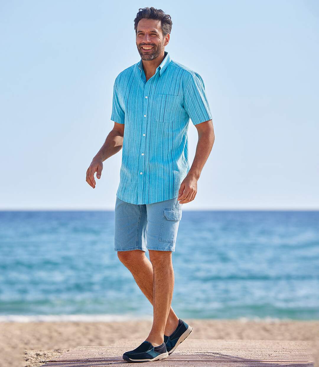 Bermuda-Jeans im Cargo-Stil mit Stretch-Komfort Atlas For Men