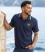 Pack of 2 Men's Casual Polo Shirts - Turquoise Navy