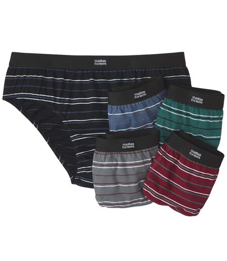 Lot de 5 Slips Rayés 
