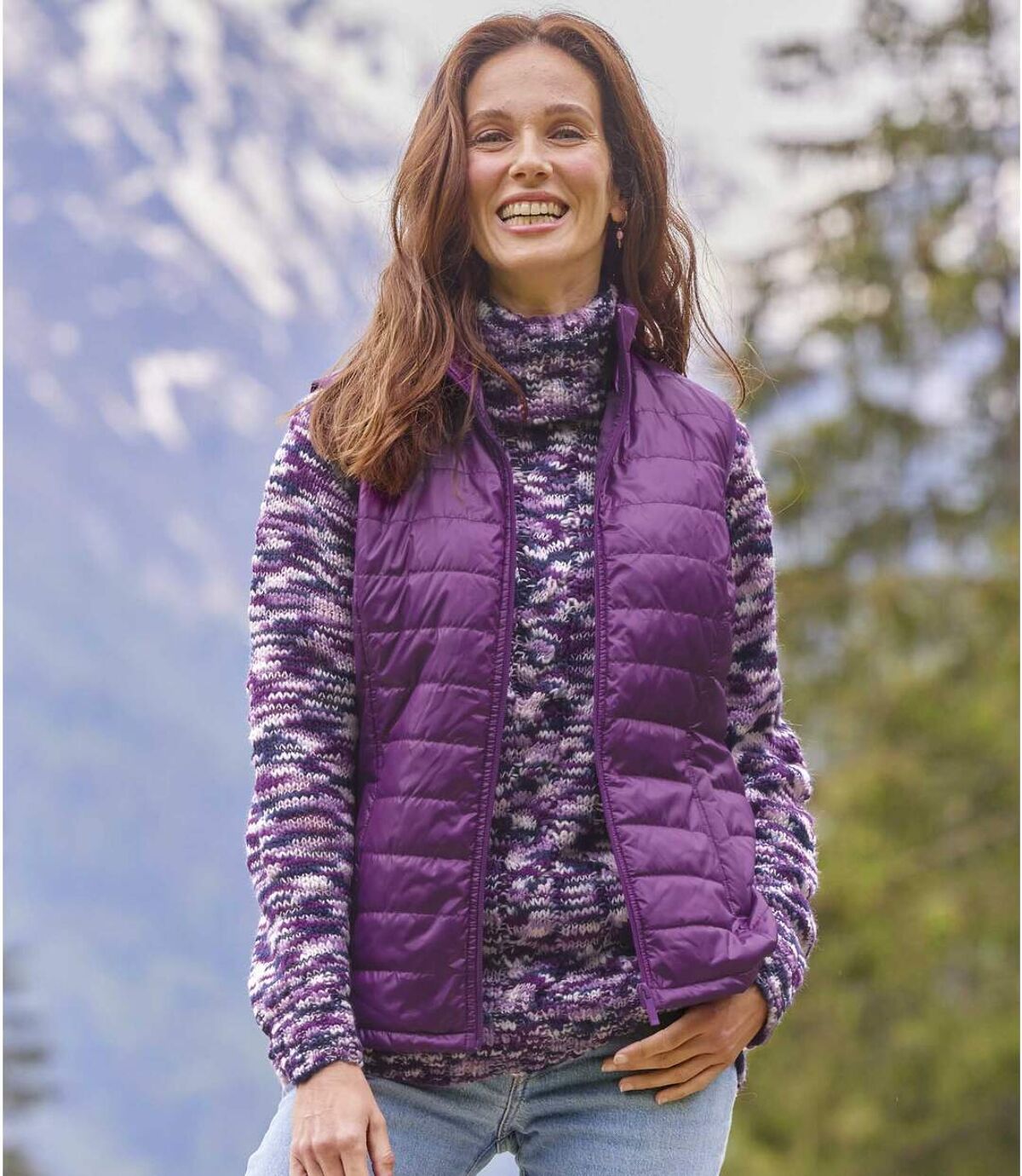 Women's Purple Padded Vest Atlas For Men