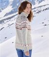 Women's Grey Jacquard Sweater Atlas For Men