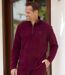 Men's Burgundy Half Zip Microfleece Pullover