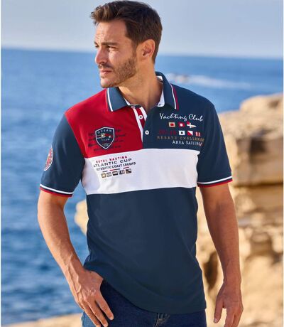 Men's Navy Piqué Polo Shirt