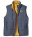 Men's Blue & Yellow Reversible Padded Vest 