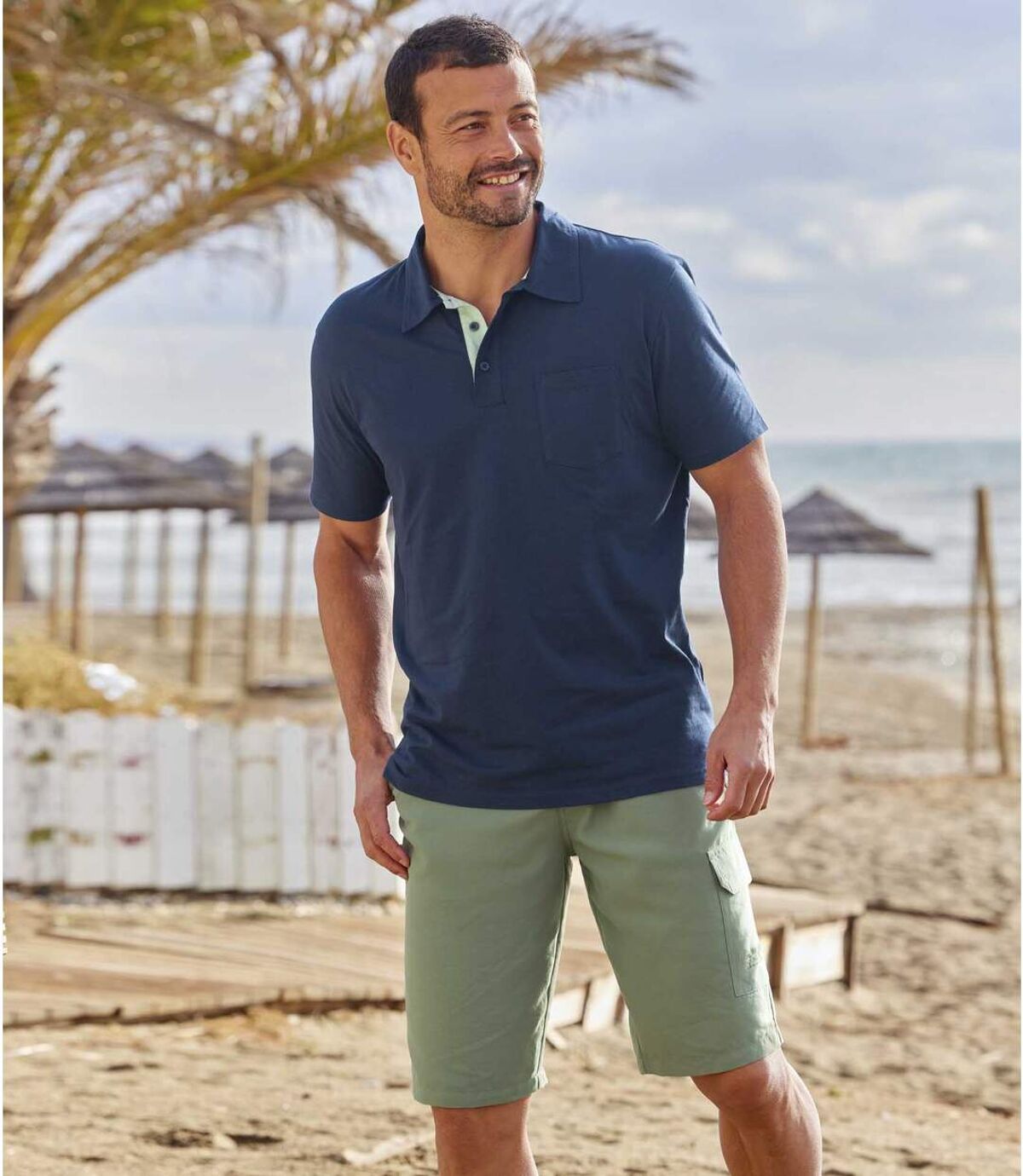 Bermuda Cargo Microfibre  Atlas For Men