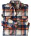 Men's Blue Flannel Checked Shirt