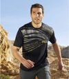 Pack of 2 Men's Sporty Graphic T-Shirts - Black Yellow Atlas For Men