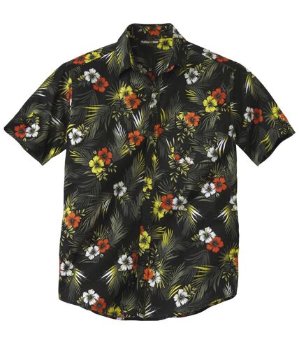 Overhemd met korte mouwen en bloemenmotief