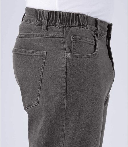 Men's Dark Gray Regular Fit Jeans