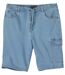 Men's Blue Stretchy Denim Cargo Shorts 