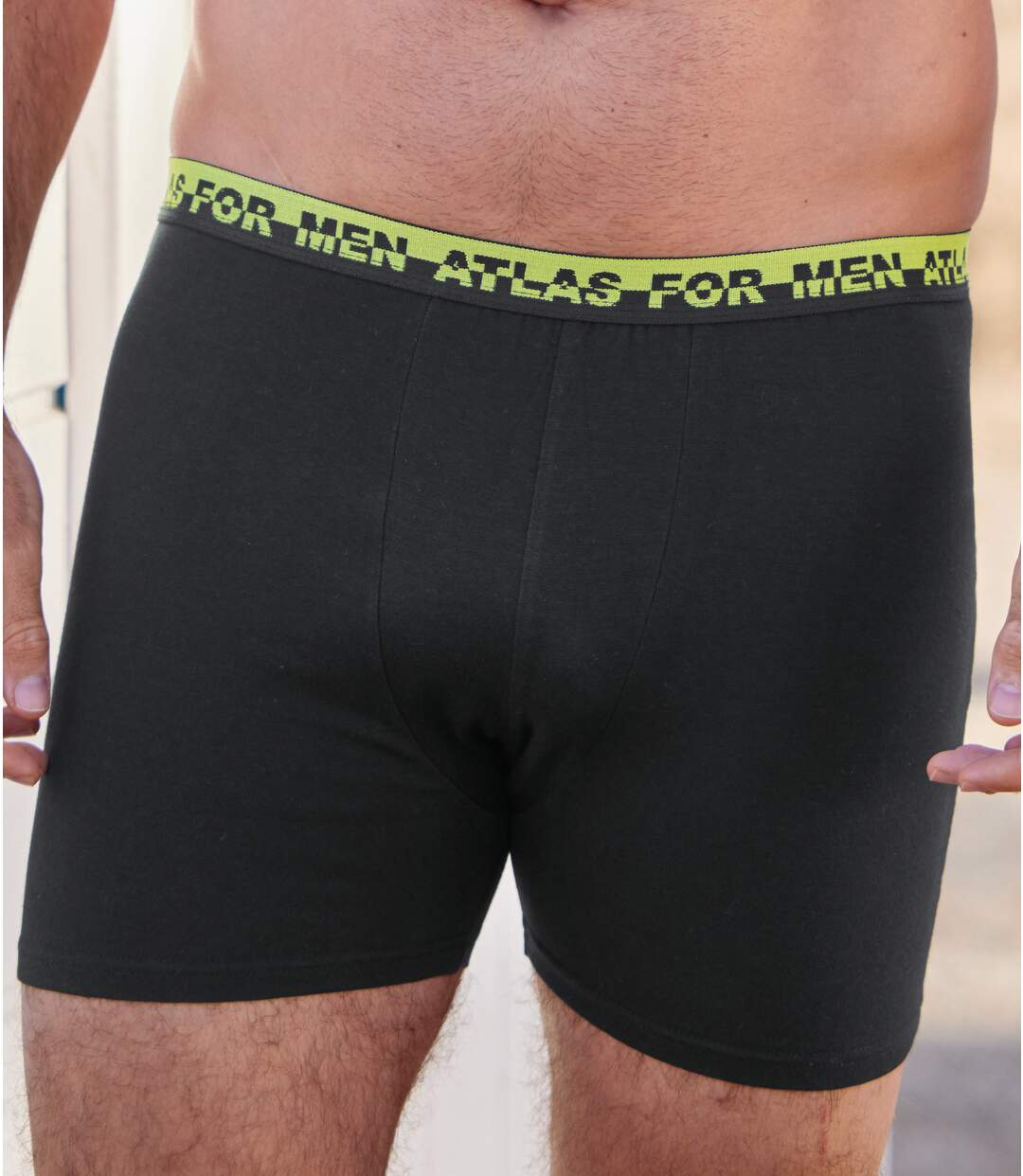 Men's Pack of 6 Black Stretch Boxer Shorts 